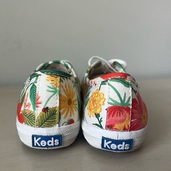 Keds x Rifle Paper Co Champions Botanical Garden Party Canvas Lace Sneakers 6.5 - Picture 4 of 10